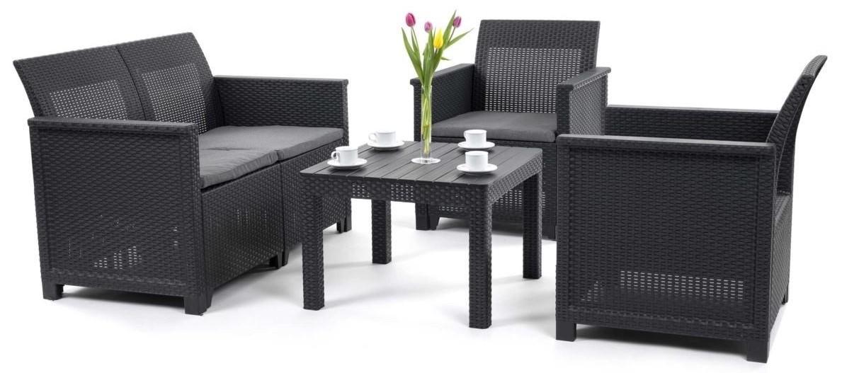 Set mobila de gradina Keter Elodie 2 Set Graphite/Coolgrey (246158)
