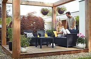 Set mobila de gradina Keter Elodie 2 Set Graphite/Coolgrey (246158)