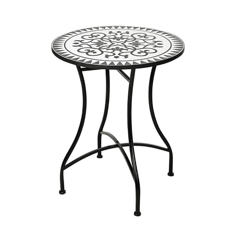 Masa de gradina ProGarden Bistro Mozaic metal si piatra D60cmX71cm