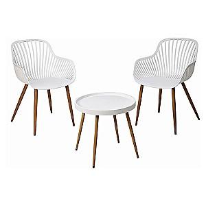 Set mobila de gradina ProGarden masa D50, H48 cm si 2 scaune 56X55XH84 cm