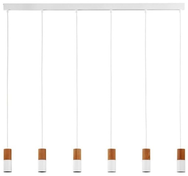 Lustra TK Lighting Elit 6308 White/Wood