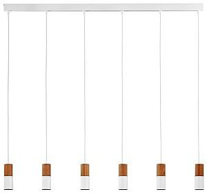 Lustra TK Lighting Elit 6308 White/Wood