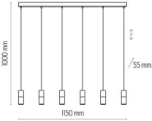 Lustra TK Lighting Elit 6308 White/Wood
