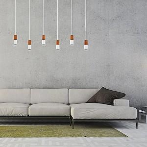 Lustra TK Lighting Elit 6308 White/Wood