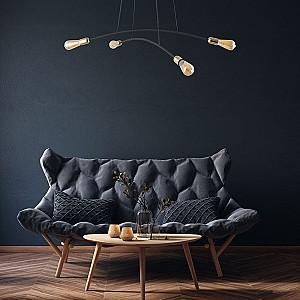 Lustra TK Lighting Helix 4602 Black/Gold