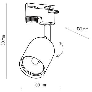 Corp de iluminat TK Lighting Tracer 4496 White