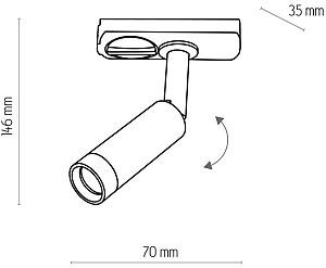 Corp de iluminat TK Lighting Tracer 3383 White/Chrom