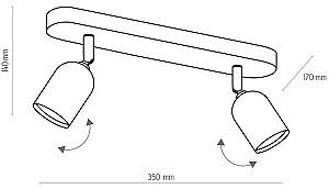 Lustra TK Lighting Top 3303 Black/Gold