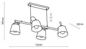Lustra TK Lighting Primo 2748 Black