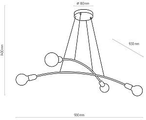 Lustra TK Lighting Helix 2727 Gold
