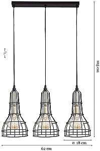 Lustra TK Lighting Long 2209 Black