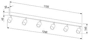 Lustra TK Lighting Top 1022 Black/Gold