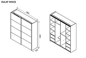 Dulap-cupe Ambianta Space 1.8 m Gri