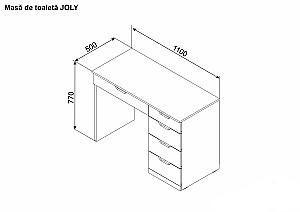Masa de machiaj Ambianta Joly Alb