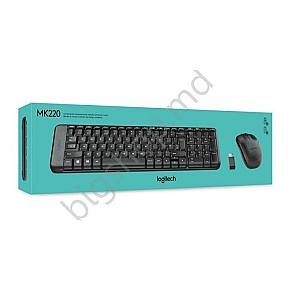 Set tastatura + Mouse Logitech Wireless MK220 Compact Black