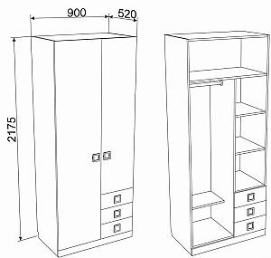 Dulap Ambianta Amigo 2D Artisan/Crem