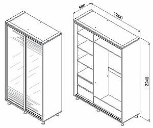 Dulap-cupe Ambianta Venus 1.2 m Fungo