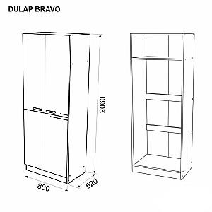 Dulap Ambianta Bravo 2D sonoma închis