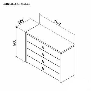 Comoda Ambianta Cristal sonoma închis