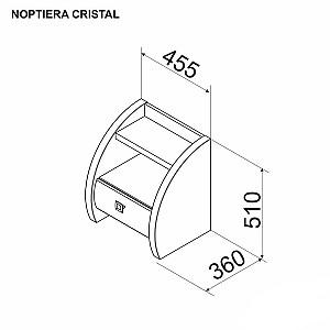 Noptiera Ambianta Noptiera Cristal alb