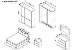 Set dormitor Ambianta Happy Nuc, Modern