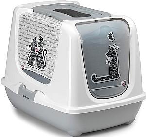 Litiera acoperita pentru pisici Record Con Amore 57.5x45xh43cm