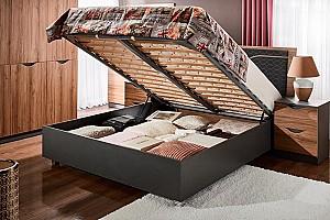 Pat Ambianta Happy 1.6 m Nuc / Gri + Saltea Salt Confort Clasic 160x200