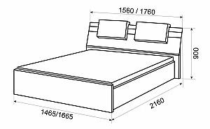 Pat Ambianta Fenix 1.6 m Nuc + Saltea Salt Confort Clasic 160x200
