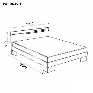 Pat Ambianta Bravo 1.6 m Sonoma Inchis + Saltea Salt Confort Clasic 160x200