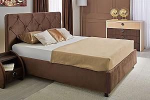 Pat Ambianta Cristal 1.6 m Maro tapitat + Saltea Salt Confort Clasic 160x200