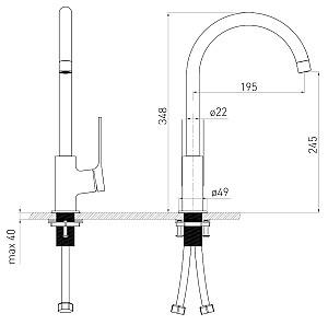 Robinet bucatarie VOLLE Solo (1510.111004)
