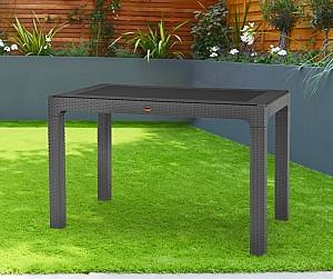 Masa de gradina Heniver Rattan Table 120x70 Anthracite
