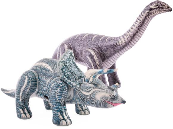Jucarie interactiva Intex Triceratops și Brontosaurus gonflabil