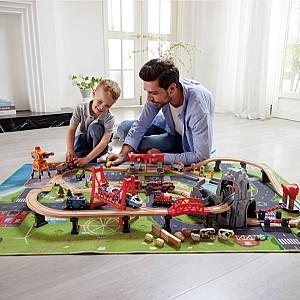 Covoras de joaca copii Hape Railworld