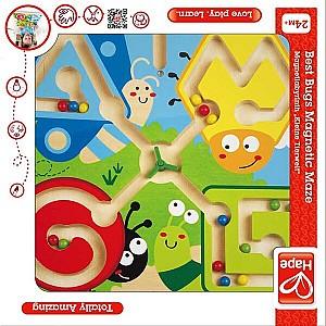 Joc de logica Hape Labirint magnetic „Insecte”