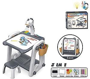 Sevalet Essa Toys Proiector Multifuncțional și Tabla de Desen SY 3 în 1 cu Modul Dublu