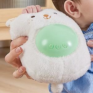 Jucarie de plus Hape Prietenul meu muzical – Huggy Bobo, alb