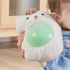 Jucarie de plus Hape Prietenul meu muzical – Huggy Bobo, alb