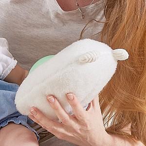 Jucarie de plus Hape Prietenul meu muzical – Huggy Bobo, alb