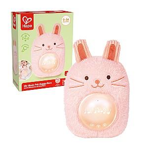 Jucarie de plus Hape Prietenul meu muzical  Huggy Momo, roz