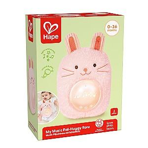 Jucarie de plus Hape Prietenul meu muzical  Huggy Momo, roz