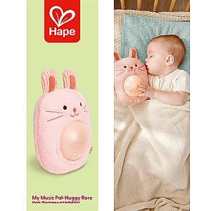 Jucarie de plus Hape Prietenul meu muzical  Huggy Momo, roz