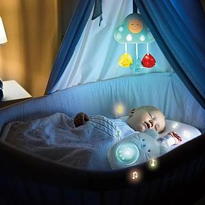 Jucarie de plus Hape Prietenul meu muzical  Huggy Momo, albastru