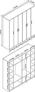 Dulap Nex Home 180x47x180 cm Alb