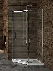 Cabina de dus New Trendy New Komfort Pentagonal 90x90x195 Hinged 8mm K-0804 (18683)