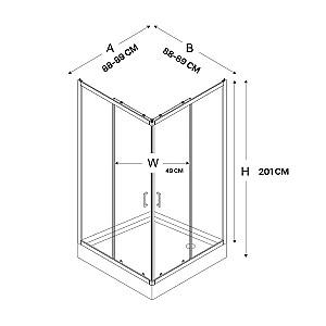 Cabina de dus New Trendy Suavia ZS-0012 90x90x201 (18078)