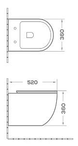 Vas WC South Villa SH-018 Tornado Slim Uf Duroplast