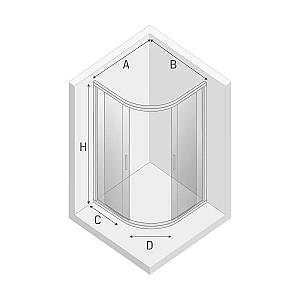 Cabina de dus New Trendy New Varia Black K-0451 2doors 6mm grafit