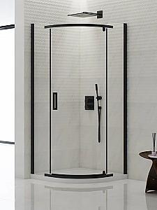 Cabina de dus New Trendy Komfort Black Quadrant 80x80x195 Hinged K-0468