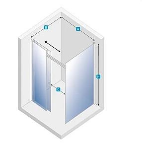 Cabina de dus New Trendy Diora EXK-1025/EXK-1032 100x90x190